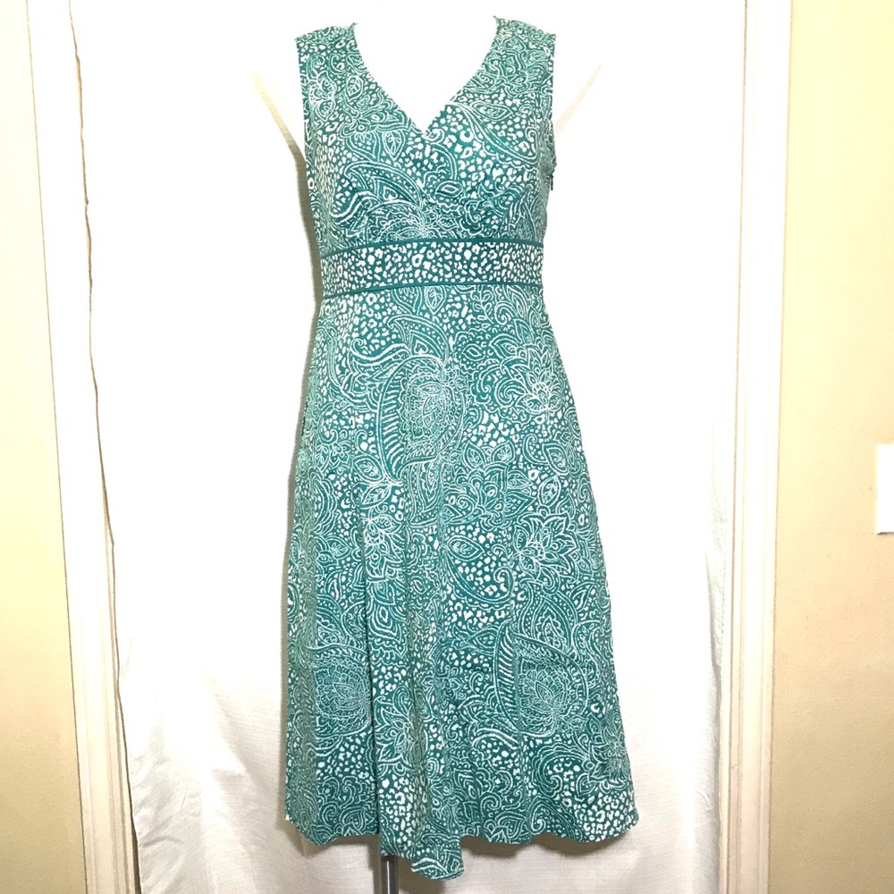 Teal Midi Sundress Floral Print Croft & Barrow